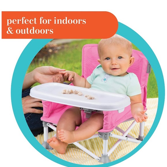 Summer Infant Pop N’ Sit Portable Booster, Pink - Picture 3 of 7